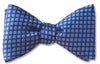 woven blue dots men's bow tie