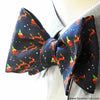 Starry Night Blue Christmas Sleigh Ride Bow Tie on shirt