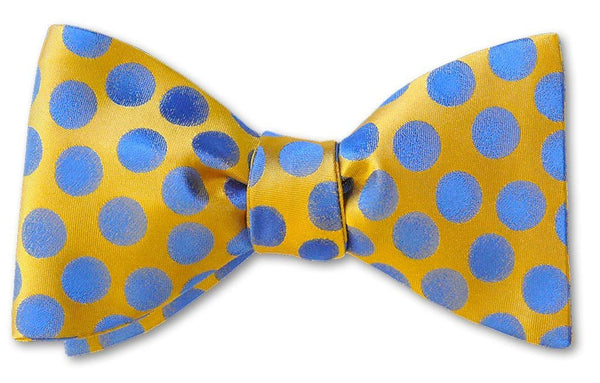 Yellow Halstead Polka Dots Bow Tie - B3679